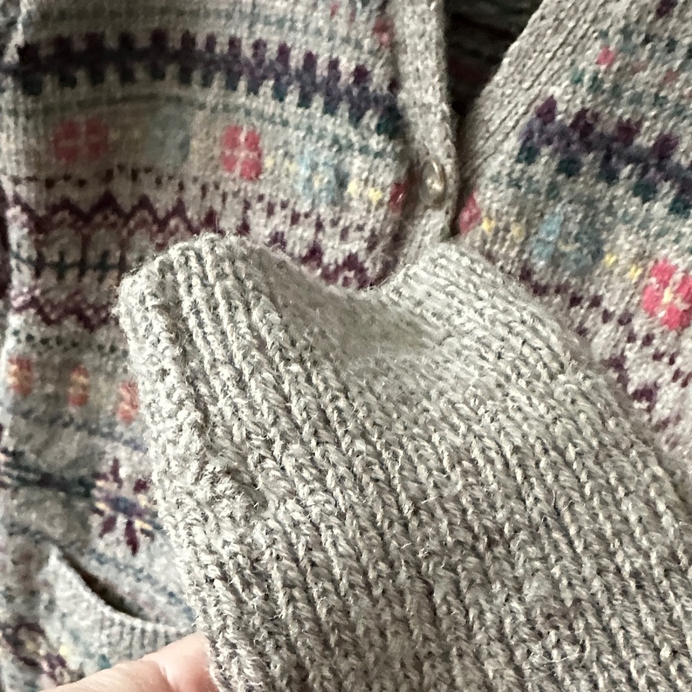 Lauren Ralph Lauren Multicolor Patterned Cardigan Vintage Hand knit - Picture 6 of 11